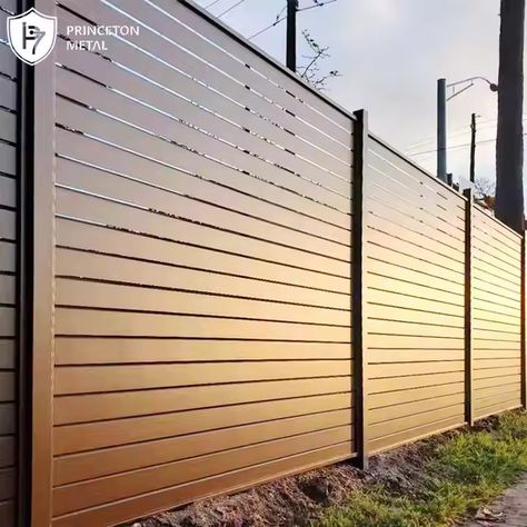 Brown Aluminium Horizontal Slat Fencing Trellis & Gates Metal Frame Emphasizing Privacy And Security Product - Buy Aluminium Horizontal Slat For Houses privacy And Security Gates aluminium Garden Trellis flanged Post Fencing waterproof Garden Fence aluminium Horizontal Slat Fencing Product on Alibaba.com Slat Fencing, Gates Metal, Security Gates, Privacy And Security, Garden Trellis, Garden Fence, Fencing, Fence, Metal Frame