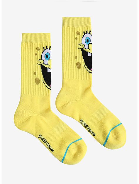 Girls Room Accessories, Cute Face Mask Design, Graphic Socks, Sock Collection, Sock Outfits, Square Pants, Stylish Socks, Big Face, Kids Tv