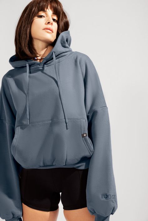 Cheap Oversized Hoodie, Cloud Hoodie Blogilates, Popflex Hoodie, Casual Outfits Home, Boyfriend's Hoodie, Body Perspective, Cloud Hoodie, Light Blue Hoodie, Cloud Fabric