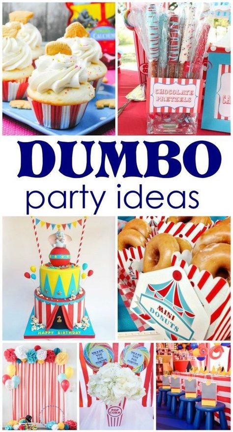 Disney Birthday Party Ideas - Dumbo Party Ideas + FREE Printable! - The Momma Diaries | #disneybirthdayparty #dumbo Dumbo Party Ideas, Dumbo Baby Shower Theme, Dumbo Birthday Party, Disney Birthday Party Ideas, Nemo Disney, Disney Parties, Dumbo Disney, Mouse Cupcakes, Moms Life