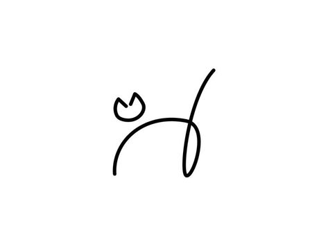 Cat One Line Drawing, Line Art Cat Tattoo, One Line Cat Tattoo, Cat Line Art Tattoo, Cat Line Tattoo, Cat Logo Design Ideas, Small Cat Tattoo Ideas, Cute Signature Ideas, Line Cat Tattoo