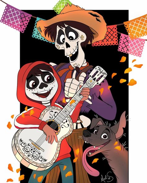 Un Poco Loco by Miss-Melis on DeviantArt Coco Film, Coco Fanart, Coco Disney, Ipad Snap, Halloween Painting, Halloween Cartoons, Fall Halloween Decor, Painted Pumpkins, Disney Drawings