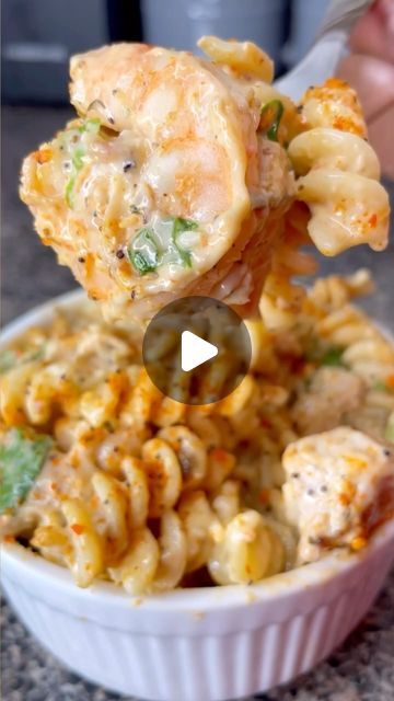 6.2K views · 1.4K likes | Dwalette King on Instagram: "#ThrowbackThursday➡️ Chicken and Shrimp Caesar Pasta Salad🔥 I had to repost this pasta salad video ! It was one of my most viral posts last year.. Also, this was a viral food trend all over social media ! I was inspired by @mealsbydesha2 ! It was soo good! Definitely try this out ! Recipe is below ⬇️ 

👉🏾Click th e link in my bio to purchase my Wing Recipe Ebook Vol.1 and other individual recipes🥰
👉🏾Follow @platedbydee for more amazing food content and recipes just like this one 🥰

Ingredients 
8 oz Rotini Pasta 
1 bottle Simple Truth Parmesan Caesar Dressing 
1/2 Bottle Olive Garden Parmesan Ranch Dressing 
5 slices of thick cut bacon
Croutons 
Shredded Parmesan Cheese 
3 boneless chicken thighs 
15 -18 jumbo shrimp 
4-5 leaves Parmesan Ranch Dressing, Rotini Pasta Recipes, Individual Recipes, Crawfish Dishes, Parmesan Ranch, Shrimp Pasta Salad, Caesar Pasta Salad, Seafood Salad Pasta, Caesar Pasta