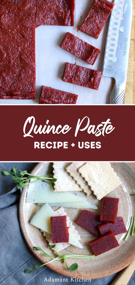 homemade quince paste Membrillo Recipe, Quince Paste Recipe, Homemade Appetizers, Quince Recipes, Quince Paste, Homemade Appetizer, Pastas Recipes, Paste Recipe, Meat Appetizers