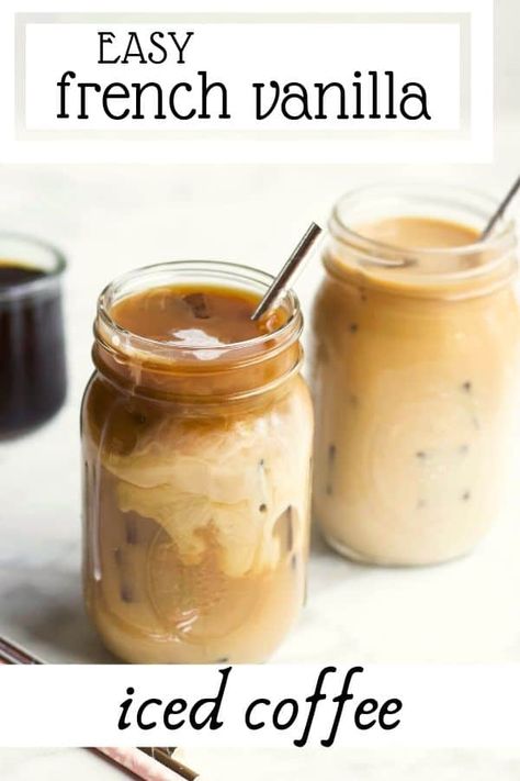 French Vanilla Iced Coffee Recipe, French Vanilla Iced Coffee, Vanilla Iced Coffee Recipe, Homemade Iced Coffee, Javy Coffee, Vanilla Iced Coffee, French Vanilla Creamer, Happy Habits, Iced Coffee Recipe