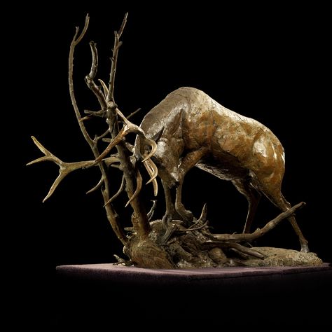 Elk Sculpture, Deer Painting, Muscular System, Unique Sculptures, Animal Habitats, Wildlife Art, Animal Sculptures, Bronze Sculpture, Sculptor