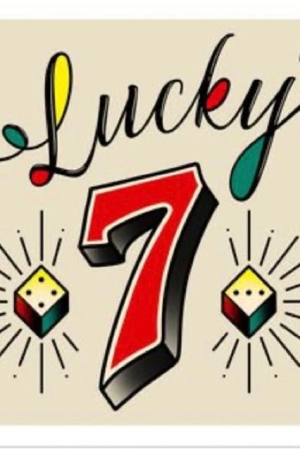 Everything For 7 Lucky Seven, 7 Tattoo, Astrology Tattoo, Traditional Tattoo Designs, Number Tattoos, Lucky 7, Going Live, Funny Tattoos, Number 7