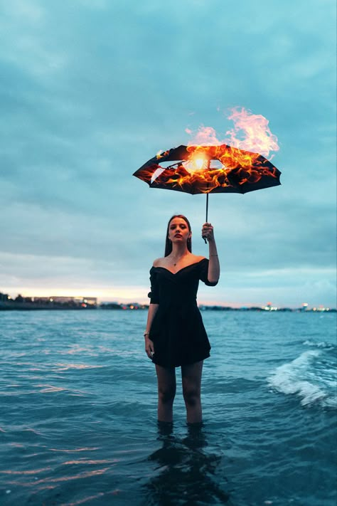 Umbrella, photo,  photographer, idea for photo, fire, photo with fire 🔥, Instagram, wallpaper Photo Shoot In The Rain Ideas, Umbrella Portrait Photography, Shoot Concepts Ideas, Fire Pictures Photography, Umbrella Photoshoot Ideas, Photoshoot With Umbrella, Rain Photoshoot Ideas, Rain Photo Shoot, Storm Photoshoot