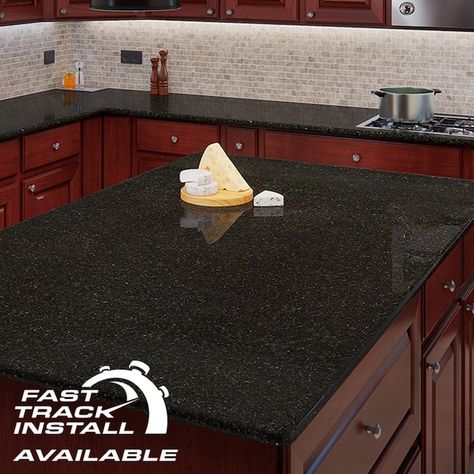 Ubatuba Granite Kitchen, Ubatuba Granite, Granite Backsplash Kitchen, Green Granite Countertops, Uba Tuba Granite, Countertop Samples, Green Countertops, Black Kitchen Countertops, Backsplash With Dark Cabinets