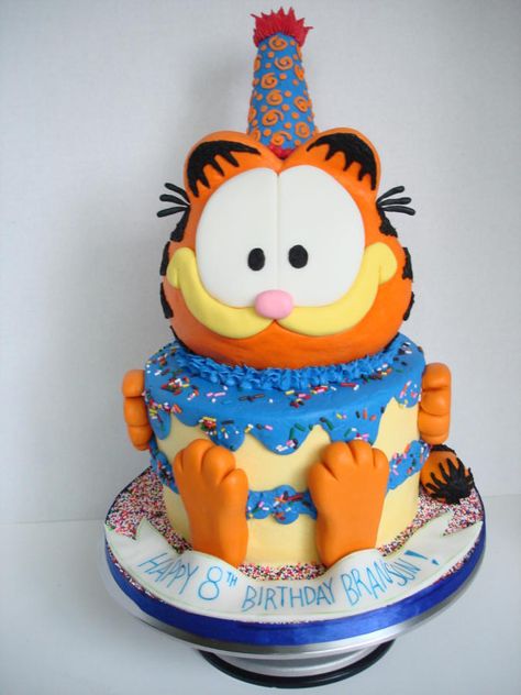 Garfield Birthday Cake Garfield Birthday Cake Ideas, Garfield Birthday Party Ideas, Garfield Birthday Cake, Garfield Birthday Party, Garfield Party, Garfield Cake, Garfield Birthday, Bolo Hot Wheels, Garfield The Cat