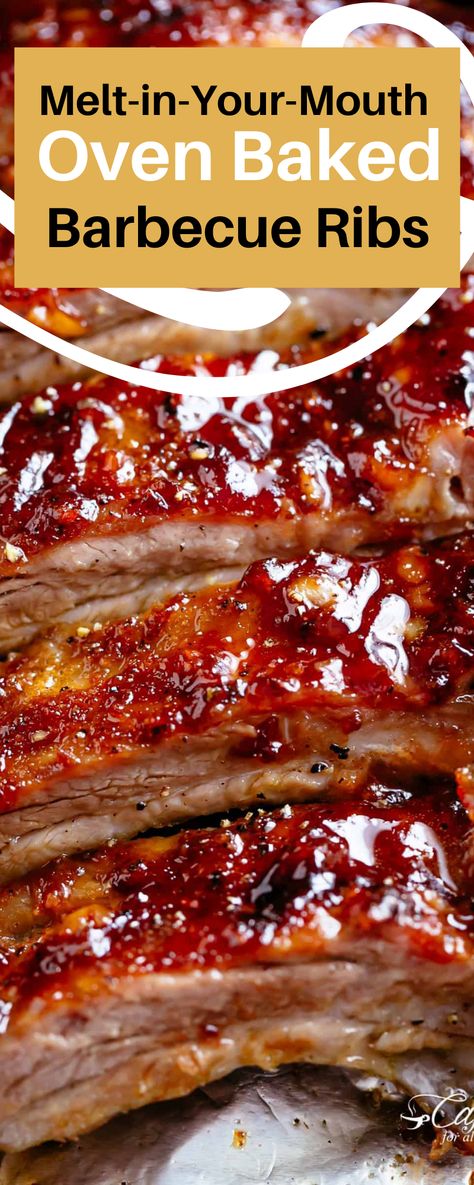 Best Bbq Ribs In Oven, Bone In Spare Ribs Oven, Oven Smoked Ribs, Best Bbq Ribs Recipe, Ribs On Oven, The Best Ribs In Oven, Easy Fall Off The Bone Ribs Oven Baked, How To Season Ribs, Oven Baked Bbq Ribs Easy