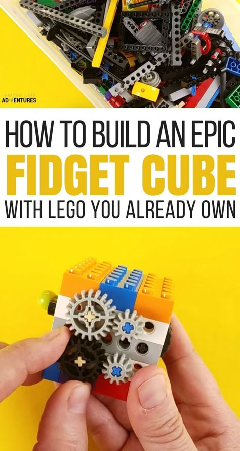 How to Build a DIY Fidget Cube With Lego You Already Own Lego Fidget, Lego Challenge, Diy Lego, Lego Club, Lego Activities, Fidget Cube, Lego Craft, Candy Dispenser, Lego For Kids