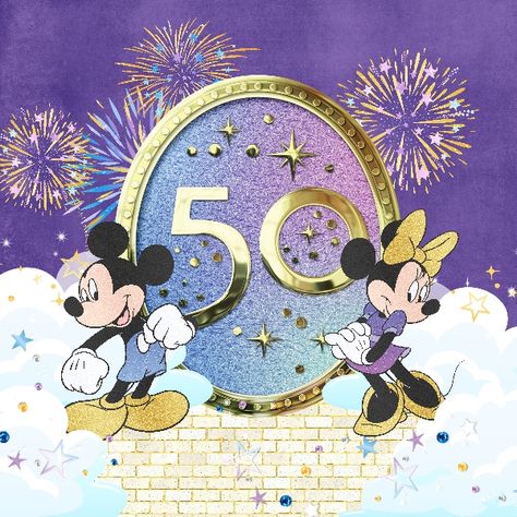 Walt Disney World 50th Anniversary – Sleepy Mama Scraps Happy 50th Birthday Disney, Disney 50th Party, Disney 50th Birthday, Birthday Wishes Boy, Disney Anniversary, Walt Disney World 50th Anniversary, Disney World 50th Anniversary, Tema Disney, Disney 50th Anniversary