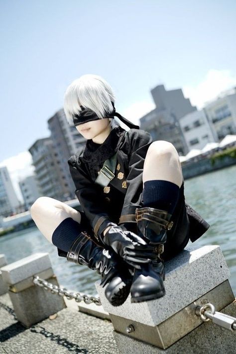 9s Cosplay, Nier Automata, White Hair, Hair, White