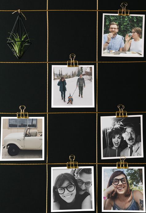 8 Unique Wedding Guest Book Ideas That Use Your Photos Christmas Card Holder Ideas, Creative Photo Display, Wedding Photo Display Ideas, Diy Christmas Card Holder, Ways To Display Photos, Card Holder Ideas, Photo Display Ideas, Merry Mail, Diy Photo Display