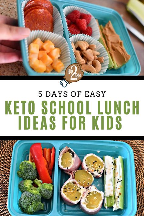 Get ready for back to school with these easy kids lunch ideas. All of these bento box lunches are low in carbs and sugar and are keto-friendly! Check out these keto lunch ideas for both kids and adults. Keto School Lunch, Keto School Lunch Ideas, Carb Free Lunch, Cold Lunch Ideas For Kids, Bento Box Lunches, School Lunch Ideas For Kids, Easy Lunches For Kids, Keto Lunches, Lunch Ideas For Kids