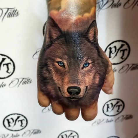 Wolf Hand Tattoo, 3d Tattoos, Head Tattoos, Wolf Head, Hand Tattoo, Tattoo Sleeve, Anime Character Design, Hand Tattoos, Sleeve Tattoos