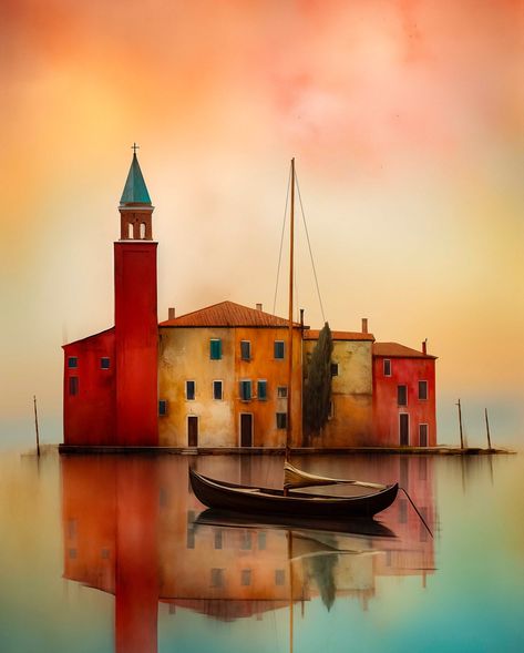 ⬇️ Venice am still in Venice and have turned up the colors a bit. What do you think? Do you have a favorite? ⭕Subscribe to my… | Instagram Abstract Painting Acrylic Modern, Venice Art, Landscape Illustration, Abstract Painting Acrylic, Simple Art, Abstract Art Painting, House Colors, Cityscape, Watercolor Art