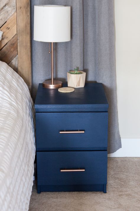 Ikea Nightstand Hack, Nightstand Hack, Ikea Malm Nightstand, Ikea Furniture Makeover, Ikea Nightstand, Nightstand Makeover, Hack Ikea, Table Ikea, Ikea Bedroom