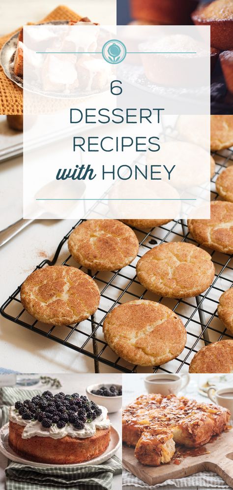 Oh, Honey! 6 Dessert Recipes with Honey Honey Pastry Recipes, Baking Recipes With Honey, Ways To Eat Honey, Recipes Made With Honey, Honey Desserts Easy, Desserts Sweetened With Honey, Dessert Recipes With Honey, Cooking With Honey Recipes, Honey Sweetened Desserts