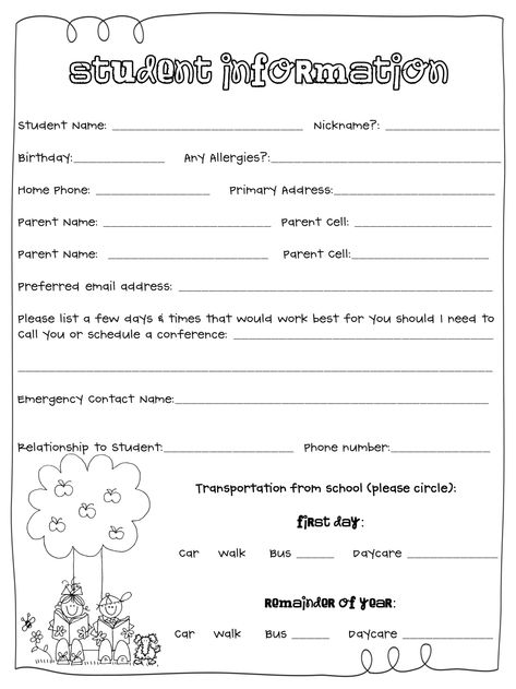 Student Information Sheet.pdf definitely doing this so I have updated ieps Student Info Sheet, Student Information Sheet, First Grade Parade, Student Info, Parent Contact, Counseling Tools, Contact Sheet, First Days Of School, Beginning Of School Year