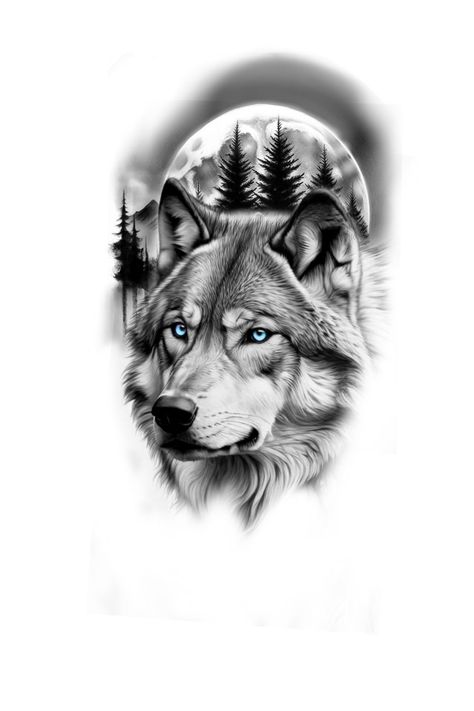 Lion Wolf Tattoo, Wolf Tattoo Shoulder, Wolf Eye Tattoo, Grey Wolf Tattoo, Animal Tattoos For Men, Tatoo 3d, Feather With Birds Tattoo, Wolf Tattoos Men, Wolf Eyes