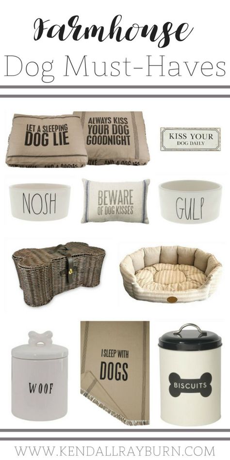 Farmhouse Dog Items on Amazon! Seriously, how CUTE are these?! [ad] #affiliate Dog Must Haves, Dog Room Decor, Dog Bedroom, Puppy Room, Dog Corner, Dog Area, Dog Rooms, Dog Items, Dog Costumes