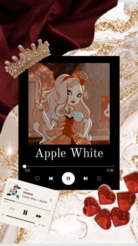 #wallpaper #eah #everafterhighapplewhite #apple #everafterhigh #applewhite Everafter High Characters, Apple White Aesthetic, Ever After High Apple White, Everafter High, High Characters, Apple White, Character Wallpaper, Ever After High, Character Aesthetic