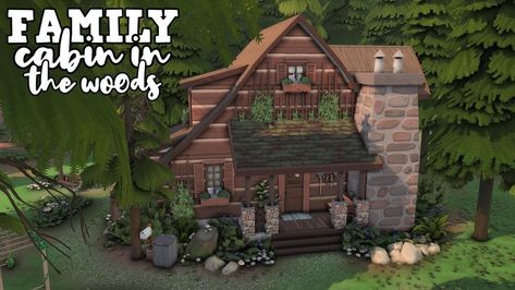 As an idea from one of my subbs, I've built a small family cabin in the woods🐻🌻gallery ID: Aneleya Sims 4 Cabin, Cabin In Woods, Sims 4 No Cc, Family Cabin, Cabin In The Woods, Cabins In The Woods, Small Family, Interior Ideas, The Sims 4