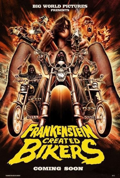 Bandidos Motorcycle Club, Biker Movies, Video Poster, B Movies, Best Movie Posters, Biker Art, Horror Posters, Horror Movie Art, Drive In Movie