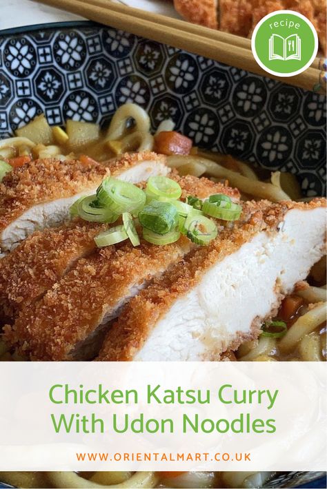 Sweet, aromatic curry sauce, crispy panko chicken and chewy udon noodle – a sure recipe for success. Japanese Katsu, Katsu Curry Recipes, Udon Noodles Recipe, Chicken Katsu Curry, Panko Chicken, Udon Noodle, Katsu Curry, Chicken Katsu, Udon Noodles