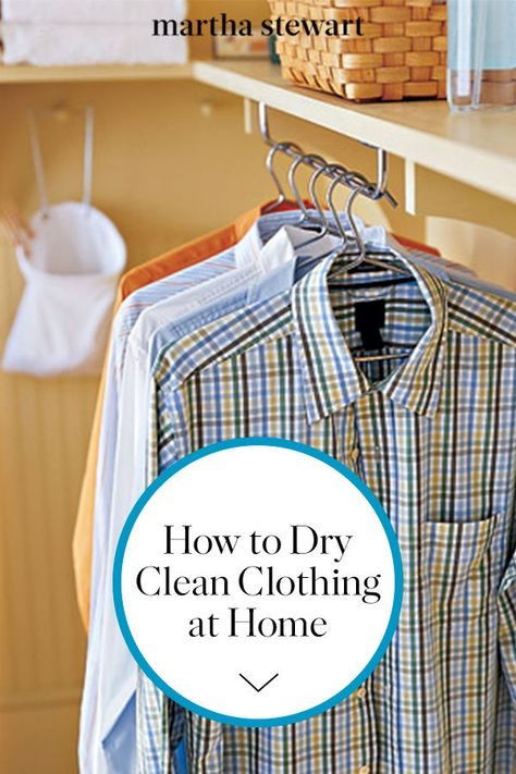 How to Dry Clean Clothing at Home | Once you know which clothes and stains are good candidates for an at-home cleaning—no single technique or product can take care of every spot and spill—you can dry clean many of them yourself without much effort or expense, in the comfort of your own laundry room.  #homekeeping #laundrytips #laundry #marthastewart Dry Cleaning Clothes, Cleaning Window Tracks, Home Maintenance Tips, Dry Cleaning At Home, Clean Baking Pans, Deep Cleaning Hacks, Laundry Drying, Dry Cleaners, Laundry Hacks