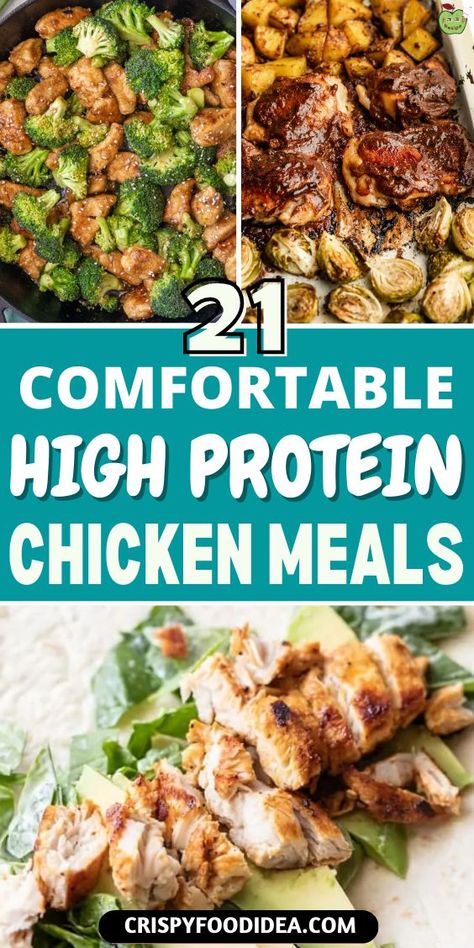 These amazing high protein chicken recipes are best for meal prep and for healthy eating. High Protein Chicken Meals, Protein Chicken Recipes, High Protein Low Carb Recipes Dinner, High Protein Chicken Salad, High Protein Chicken Recipes, High Protein Recipes Dinner, Low Carb Dinner Chicken, High Protein Chicken, High Protein Salads