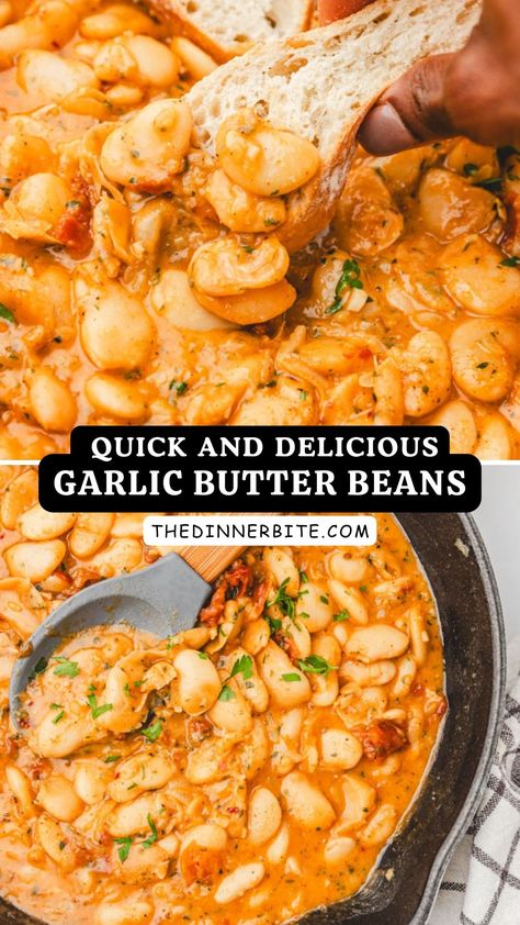 Imagine a world where flavor and efficiency meet. Where you can enjoy a hearty, nutritious meal in the least possible time. Presenting 'Epicurean Delights: Quick and Delectable Garlic Butter Beans'. This recipe is a testament to the art of quick, delicious cooking, making your kitchen odoriferous with the aroma of freshly roasted garlic and buttery beans, all within minutes. A feast for your senses awaits! Vegetarian Butter Beans Recipe, Braised Butter Beans, Baked Butter Beans Recipe, Butterbean Recipes Vegan, Easy Butter Beans Recipe, Greek Butter Beans Recipe, Creamy Butter Beans, Crockpot Butter Beans, Butter Bean Recipes