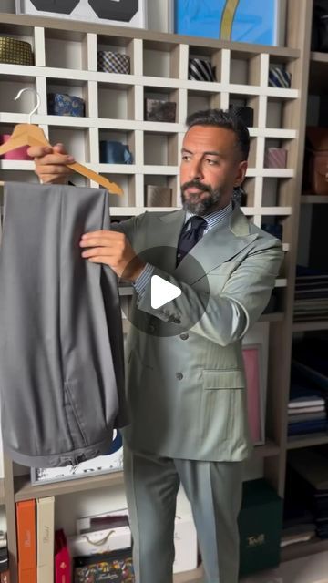 Home Harmony Tips on Instagram: "👖 #OrganizedGentlemen 👔
Watch and learn from the master himself, @luigi_lauro, as he demonstrates the ultimate hack for folding and hanging your dress pants without them constantly falling off the hangers.  Say goodbye to wardrobe malfunctions and hello to a perfectly organized closet! Don’t miss out on this game-changing tip - swipe to watch the full video and be sure to follow for more helpful tips like this one. 
Credit: @luigi_lauro 
#HomeOrganization #GentlemenTips #ClosetOrganization #LifeHacks #MensFashion" Pants Hanger Hack, How To Hang Dress Pants In Closet, How To Hang Dress Pants, How To Fold Dress Pants, How To Hang Pants In Closet, Pants Organization Closet, Pants Organization, Hanging Pants, Pants Hanger