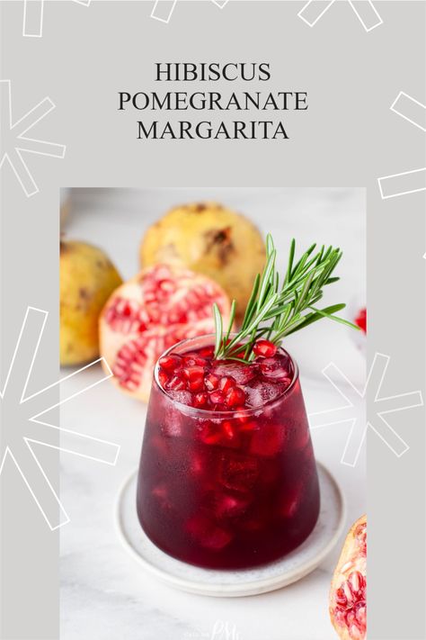 Hibiscus Pomegranate Margarita is a festive twist to the classic margarita. It’s a super easy and incredibly refreshing cocktail recipe that’s great for any occasion and especially perfect for Christmas and the holidays! Pomegranate Margarita Recipe, Hibiscus Margarita, Peppermint Martini, Pomegranate Margarita, Classic Margarita Recipe, Dried Orange Peel, Refreshing Cocktail, Homemade Syrup, Classic Margarita