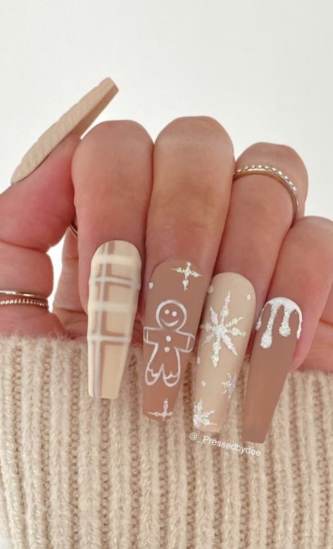 Unghie Nail Art, Christmas Gel, Winter Nails Acrylic, Cute Christmas Nails, Sweater Nails, Christmas Gel Nails, Christmas Nails Acrylic, Nail Swag, Festival Nails