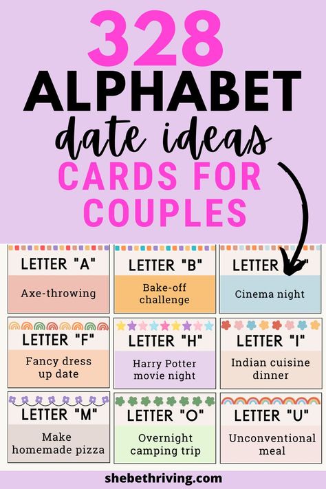 Alphabet Date Ideas Alphabet Dating, Letter U, Letter F, Letter G, Letter O, Long Term Relationship, Date Dinner, Finding Love, Letter I