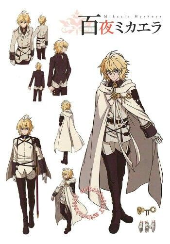 Seraph of the End Mika Mikaela Hyakuya Cosplay, Mika Hyakuya, Mikaela Hyakuya, Character Model Sheet, Seraph Of The End, Owari No Seraph, Character Sheet, Character Design Inspiration, Character Concept