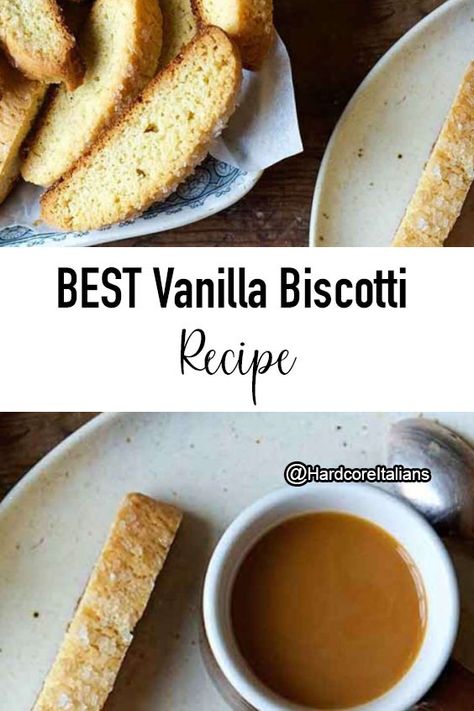 Vanilla Biscotti Recipe, Biscotti Recipe Classic, Soft Biscotti Recipe Easy, Vanilla Biscotti Recipe Easy, Vanilla Biscotti, Wine Biscuits Recipe, Basic Biscotti Dough, Vanilla Cookie Recipe, Biscotti Recipe