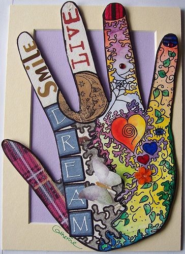 LIFE IN MY HANDS 2 | Art depicting my life so far | Yowell Art | Flickr Art Therapy Directives, High School Art Projects, Art Therapy Projects, Art Therapy Activities, Art Lessons Elementary, Expressive Art, School Art Projects, Middle School Art, Identity Art