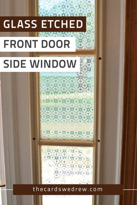 Side Lite Window Coverings, Front Door Side Windows Coverings, Front Door Side Windows, Front Door Sidelights, Window Coverings Diy, Sidelight Windows, Replacing Front Door, Diy Projects For The Home, Foyer Ideas