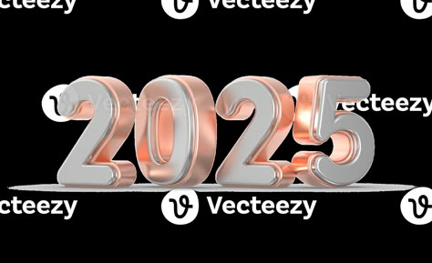 2025 Text Design, 2025 Number Design, 2025 Logo, Gold Design Background, Board Manifestation, New Year Text, Vision 2025, 3d Elements, Vision Board Manifestation