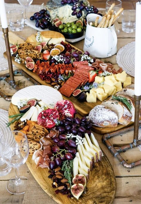 The perfect spread - message us to enquire Woodsy Charcuterie, Upscale Charcuterie Board, Party Food Buffet, Charcuterie Inspiration, Grazing Table, Party Food Platters, Charcuterie And Cheese Board, Charcuterie Recipes, Party Food And Drinks