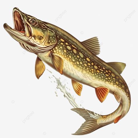 walleye pikeperch pickerel or yellow pike jumping up retro walleye pickerel fish png Random Animals, Pike Fish, Fish Png, Calendar Ideas, Pollinator Garden, Transparent Image, Fishing Life, Tropical Leaves, Png Transparent