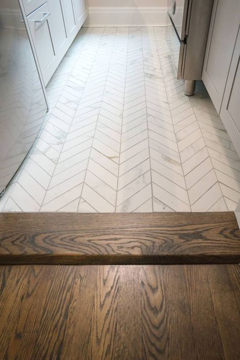 love the herringbone floor tile Chevron Tiles Floor, Jacobean Stain, Chevron Tile, Farmhouse Kitchen Remodel, Color Interior, Kitchen Remodel Before And After, Kitchen Floor, Joanna Gaines, Decor Minimalist