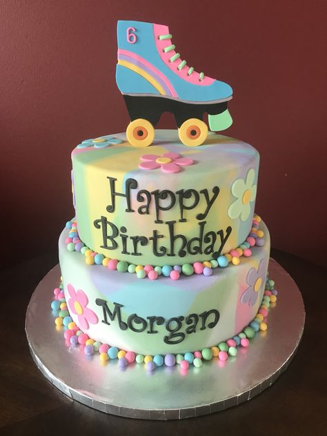 Roller Skate Birthday Cake Groovy Skate Cake, Rollerskate Birthday Cake, Roller Skates Birthday Cake, Roller Skating Birthday Cakes, Rollerskating Cake Birthday, Roller Skating Cakes, Roller Skate Cakes, Roller Skate Theme Birthday Party, Roller Skating Cake Ideas