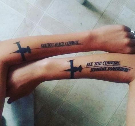 See You Space Cowboy Tattoo, Cowboy Bebop Tattoo, See You Space Cowboy, Cowboy Tattoos, Space Cowboys, Cowboy Bebop, Dream Tattoos, Dope Tattoos, I Tattoo