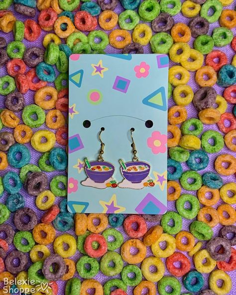 these cereal earrings are totally “part of a complete breakfast”! ｡☆✼★━━━━━━━━... Check more at PrettyTikTok.com Cereal Earrings, Breakfast Shop, Complete Breakfast, Cereal, Kids Rugs, Home Decor, Home Décor