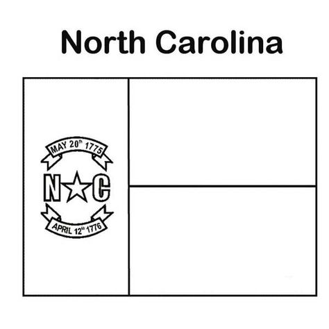 State Flag, : State Flag of North Carolina Coloring Page North Carolina Flag, Flag Crafts, Flag Coloring Pages, State Flags, Color Pages, Cup Design, Adventure Awaits, Preschool Crafts, Social Studies